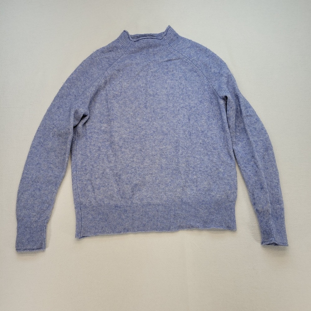 J. Crew Sweater Womens XXS Blue Merino Wool‎ Alpaca Blend Mock Neck Knit